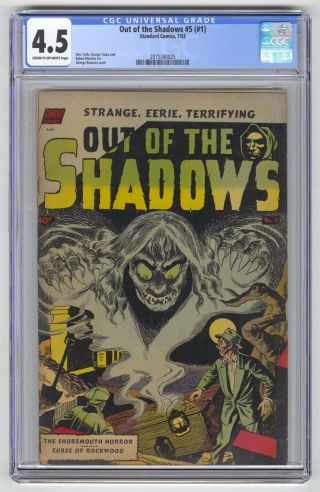 Out Of The Shadows 5 (1) Cgc 4.  5 Vintage Standard Comic Horror Golden Age 10c
