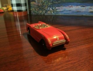 Tootsietoy 4 Inch 1954 Corvette Convertible,  Red With Silver Int.