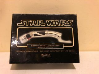 Master Replicas Star Wars Count Dooku Lightsaber Sw - 307 Scaled.  45 Diecast Nib.