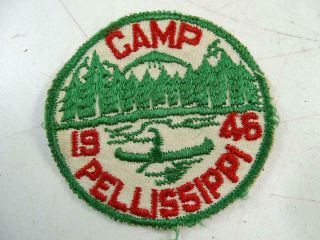 Vintage Boy Scout 1946 Camp Pellissippi Camporee Shirt Patch 3 " Wide Retro Old