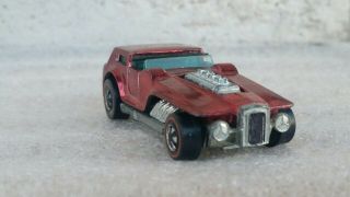 1971 Hotwheels Redline Metallic Red The Hood Shiny Ready For A Collector