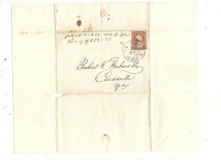 1860 Folded Letter,  Richmond Va,  3 Cent Stamp,  Ref; Wheat Market