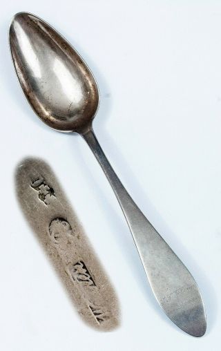 C.  1800 Polish/german/prussian Solid Silver Table Spoon - 46 Grams - Danzig