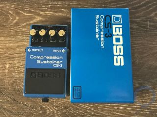 Boss Cs - 3,  Compression Sustianer,  Made In Japan,  1988,  Boxing,  Vintage