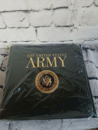 United States Army Leather Scrapbook Album Green 12x12 Pages Discounted
