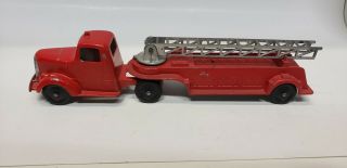 Vintage Tootsietoy Red Fire Truck Mack Hook & Ladder
