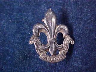 Orig Ww2 Officers Collar Badge Royal 22nd Regiment Sterling Scully