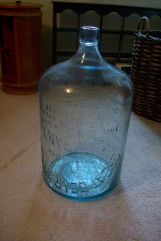 Antique Great Bear Glass 5 Gallon Water Bottle.  1928 Rare