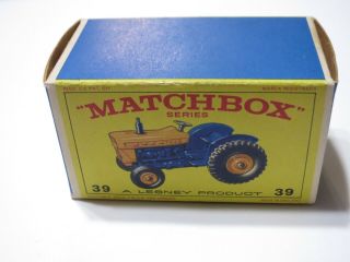 Matchbox Lesney 1967 39C Ford Tractor Empty Box 3
