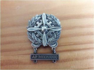 Usaaf Army Air Forces Qualification Tech Badge - Ap Mechanic