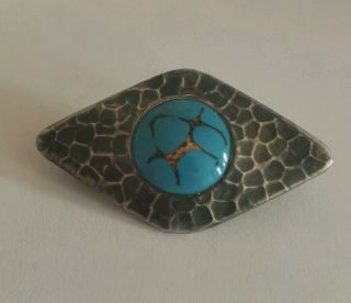 Arts And Crafts Movement Sterling Silver Front Brooch