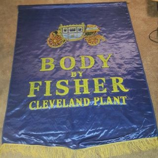 Body By Fisher Banner Silk Chevy Pontiac Cadillac Gmc Advertising Cleveland 4x5 