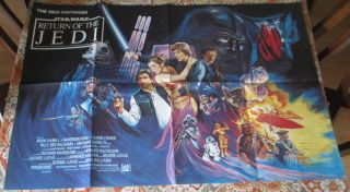 Star Wars Return Of The Jedi British Quad Uk Movie Poster 1983 Vintage