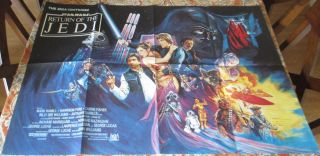 Star Wars Return Of The Jedi British Quad UK Movie Poster 1983 Vintage 2