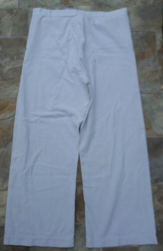 Ww2 40s Us Navy Naval Reserve Bell Bottom White Cotton Trouser Sz 35 Button Fly