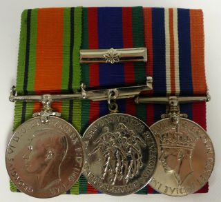 1939 - 45 Ww2 Canada Military Service Medal Trio
