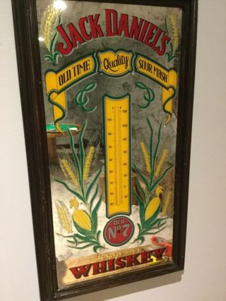 Vintage Jack Daniels Bar Mirror W/o Thermometer Sign Rare