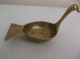 Vintage Sarna Brass India - Bird Trinket Pin Dish / Plate