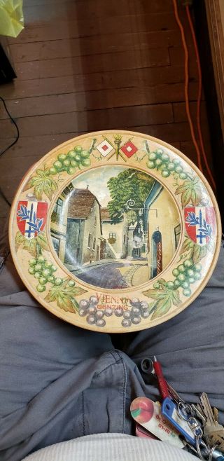 Ww2 Austrian Occupation Us Army Signal Corps Hand Painted,  Signed Plate