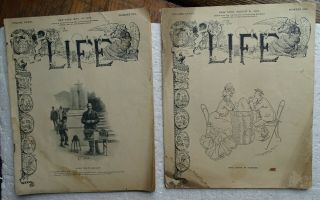 1900 LIFE magazines (4) Poor - - Uncle Sam vs Frankenstein,  etc. 2