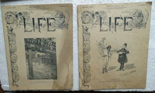 1900 LIFE magazines (4) Poor - - Uncle Sam vs Frankenstein,  etc. 3