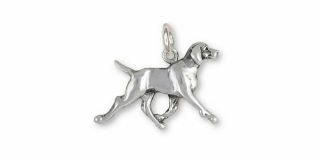 Vizsla Charm Jewelry Sterling Silver Handmade Dog Charm Vz6 - C