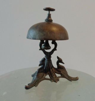 DEALER - RITA Antique rare call bell hotel table desk 1850 - 1900 signed 2