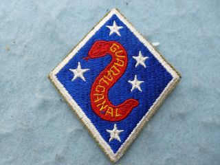 Wwii Us Marine Corps Patch 2nd Division Guadacanal Snake Embroidered Ww2