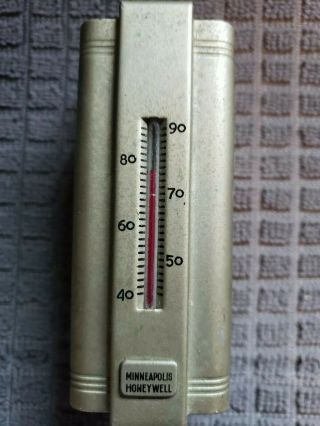 Vtg Thermostat Minneapolis Honeywell Regulator Art Deco Salvage Steampunk