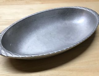 Vintage Wilton Pewter Armetale Rwp Dish Bowl Oval 14”handles