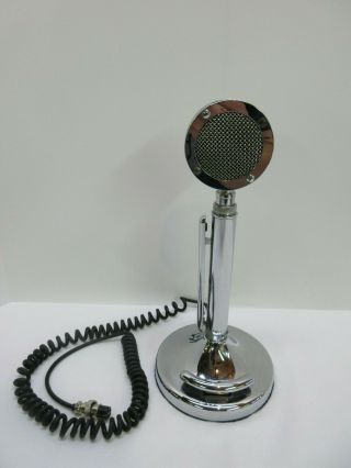 Vintage Astatic Silver Eagle Microphone And Stand - 4 Pin
