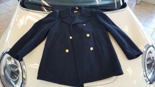 ☆☆ Vintage Usn Officers Pea - Coat Size 42r Gorgeous ☆☆