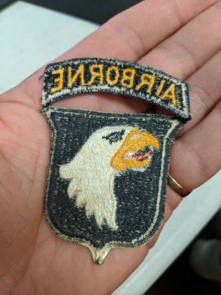 WWII US Army 101st airborne division patch with un - attached tab LOOK 2