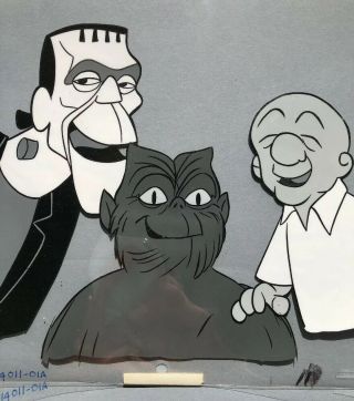 Vintage Mr Magoo Animated Cell Set Drawings Halloween Wolfman Frankenstein Upa