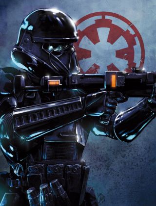 Acme Archives Star Wars Rogue One Giclee On Canvas Death Trooper By Santi Casas