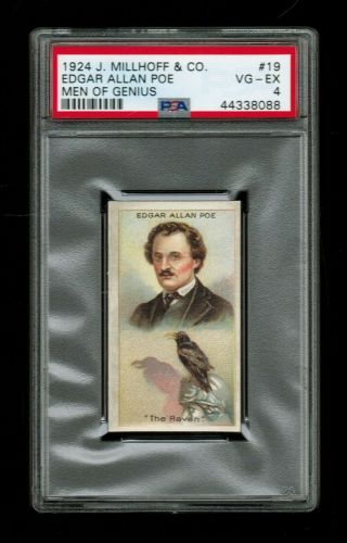 Psa 4 Edgar Allan Poe 1924 Cigarette Card 19 Men Of Genius