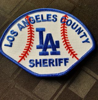 Los Angeles County Sheriff La Dodgers Commemorative Shoulder Patch Rare
