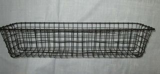 Vintage Rectangular Wire basket 21 3/4 