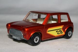 Matchbox Superfast 29 Racing Mini Cooper,  Metallic Red,