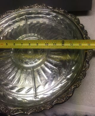 Vintage Oneida Webster Wilcox Silver Plate 15” Lazy Susan 2