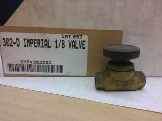1/8 " Imperial Brass Valve 302d Inline Needle Valve With Dial Last One