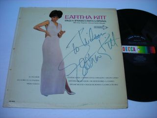Signed Eartha Kitt Sings In Spanish 1965 Mono Lp Vg,