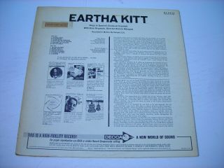 SIGNED Eartha Kitt Sings in Spanish 1965 Mono LP VG, 3