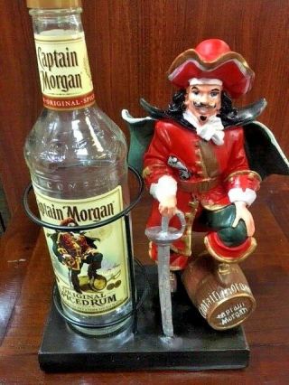 Captain Morgan Statue Bar Display Wine Holder Figurine.