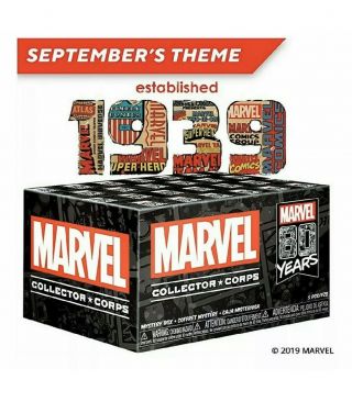 Funko Collector Corps Marvel 80 Years 80th September 2019 Box Xxl