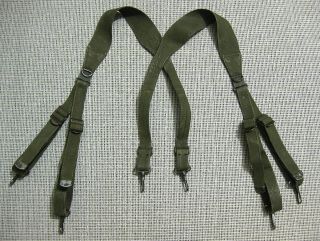 Us Army Ww2 M1936 Combat Suspenders First Version Od
