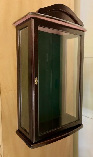 Wood & Glass Display Case Fits Up To 18 
