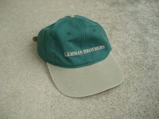 Vintage Lehman Brothers Bank Wall Street Cap Hat Baseball Investment Firm
