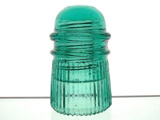 - Candy Green Withycombe Pleated Ridged Skirt Glass Toll Insulator