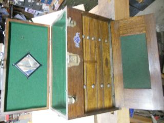 Vintage Gerstner Oak Machinist Box 7 Drawer No Key Restoration Or Parts Old Tool